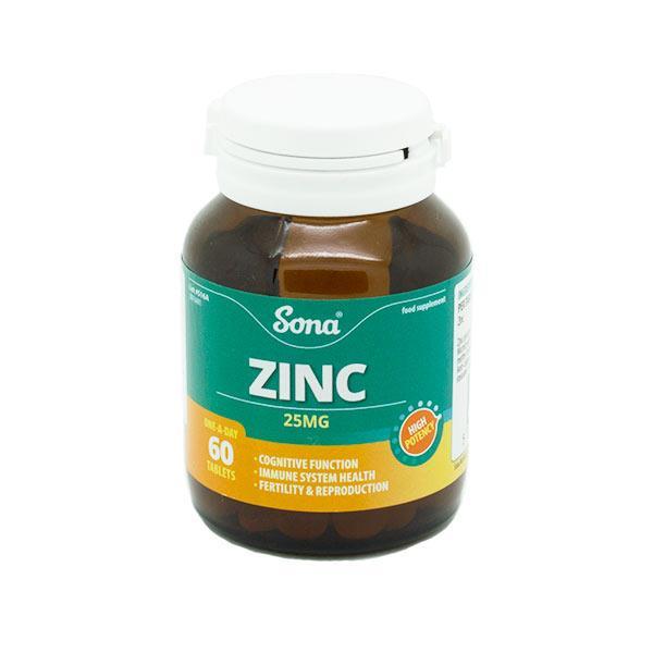 Sona Zinc 25mg Tablets  60 Pack 