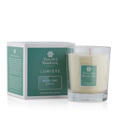 Purcell & Woodcock Lumiere Blush Rose & Pear Natural Wax Candle