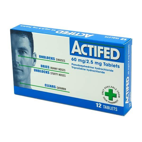 Actifed 60mg/2.5mg  12 Pack 