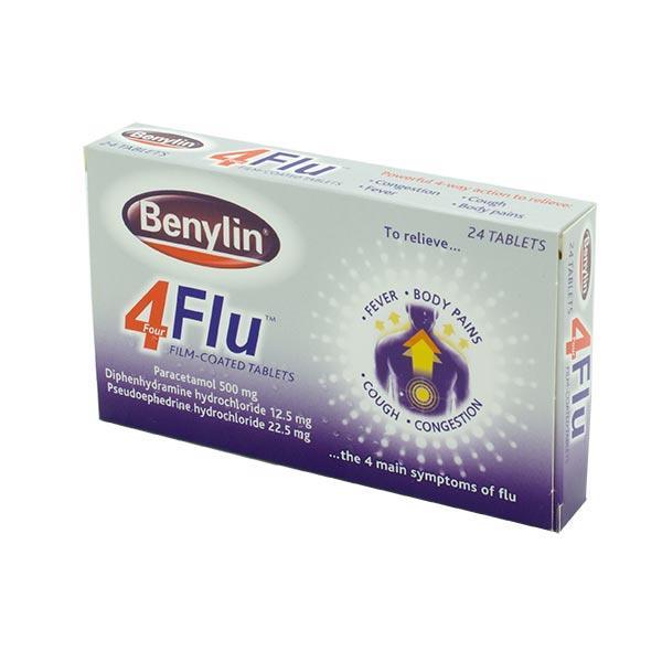 Benylin 4 Flu Tablets  24 Pack