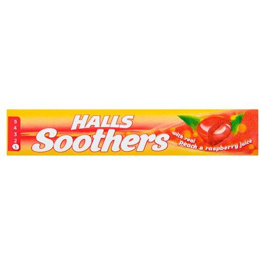Halls Soothers Peach and Rasberry  45g