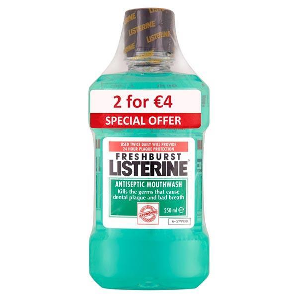 Lysterine Fresh Burst Twin Pack  250ml x2