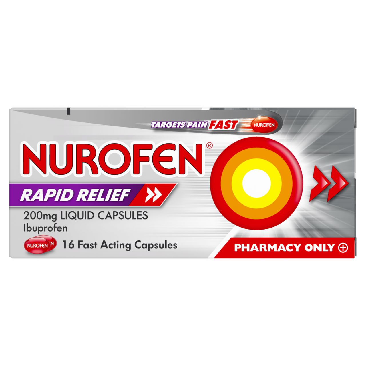 Nurofen Rapid Relief 200mg Liquid Capsules  16 Pack 