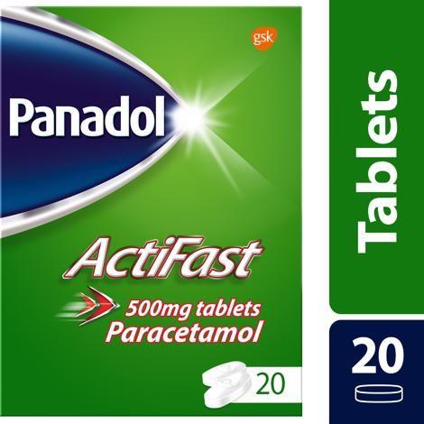 Panadol Actifast 500mg Tablets  20 Pack 