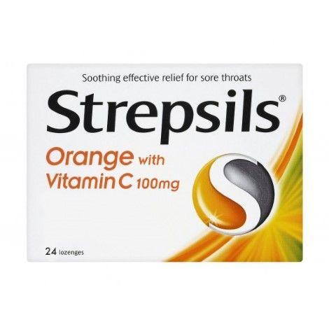 Strepsils Orange and Vitamin C Lozenges  24 Pack