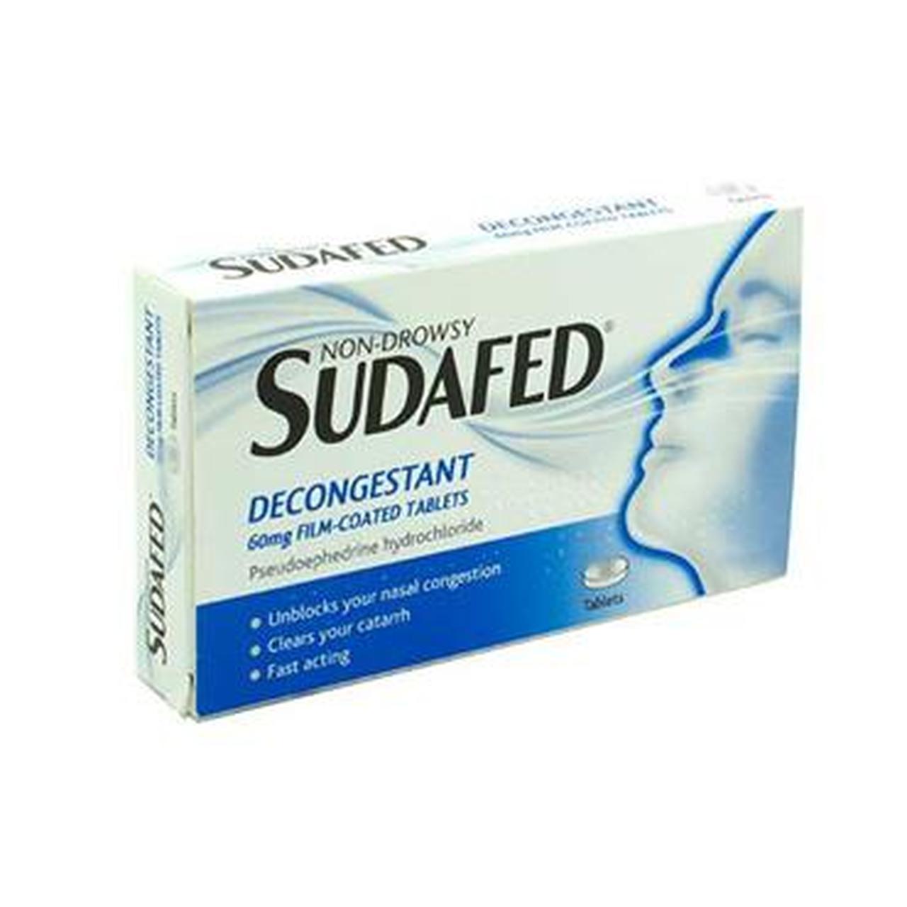 Sudafed Decongestant 60mg Tablets  12 Pack 