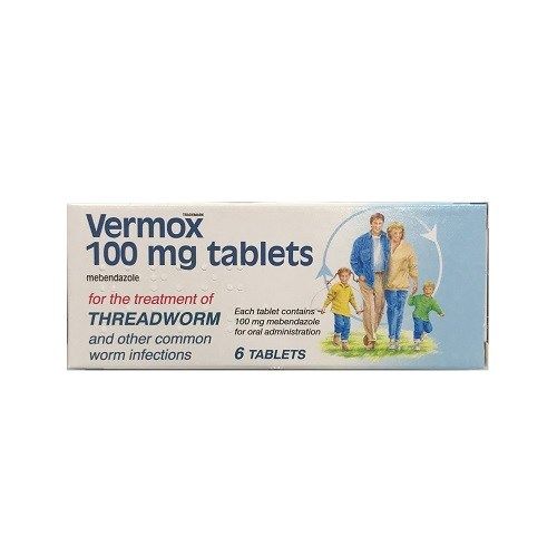 Vermox 100mg Tablets  6 Pack 