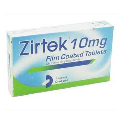 Zirtek Allergy Relief 10mg Tablets  7 Pack 